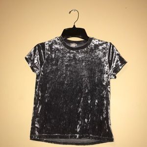 Forever 21 silver velvet Tee